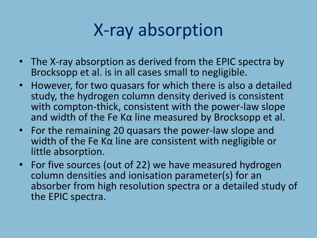 x ray absorption