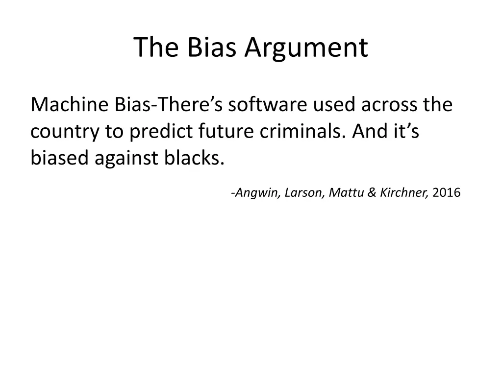 the bias argument 2