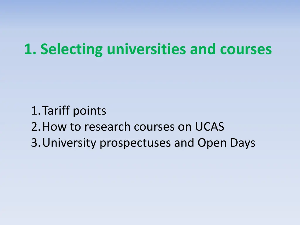 1 selecting universities and courses