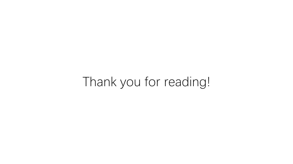 thank you for reading