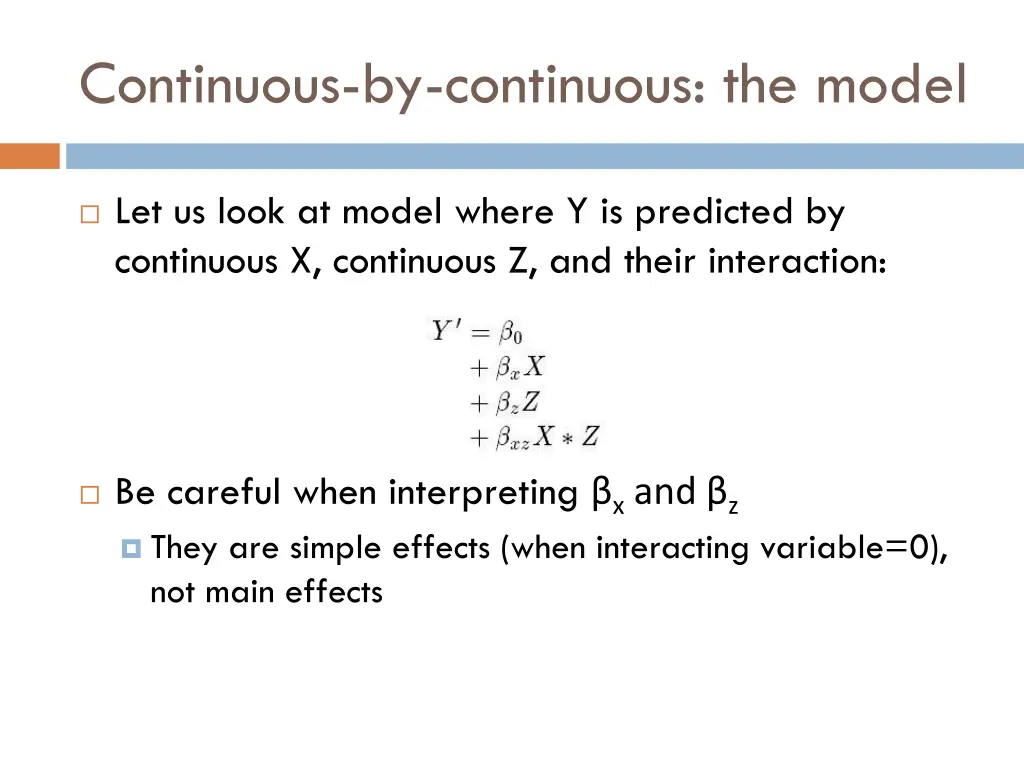 continuous by continuous the model 1