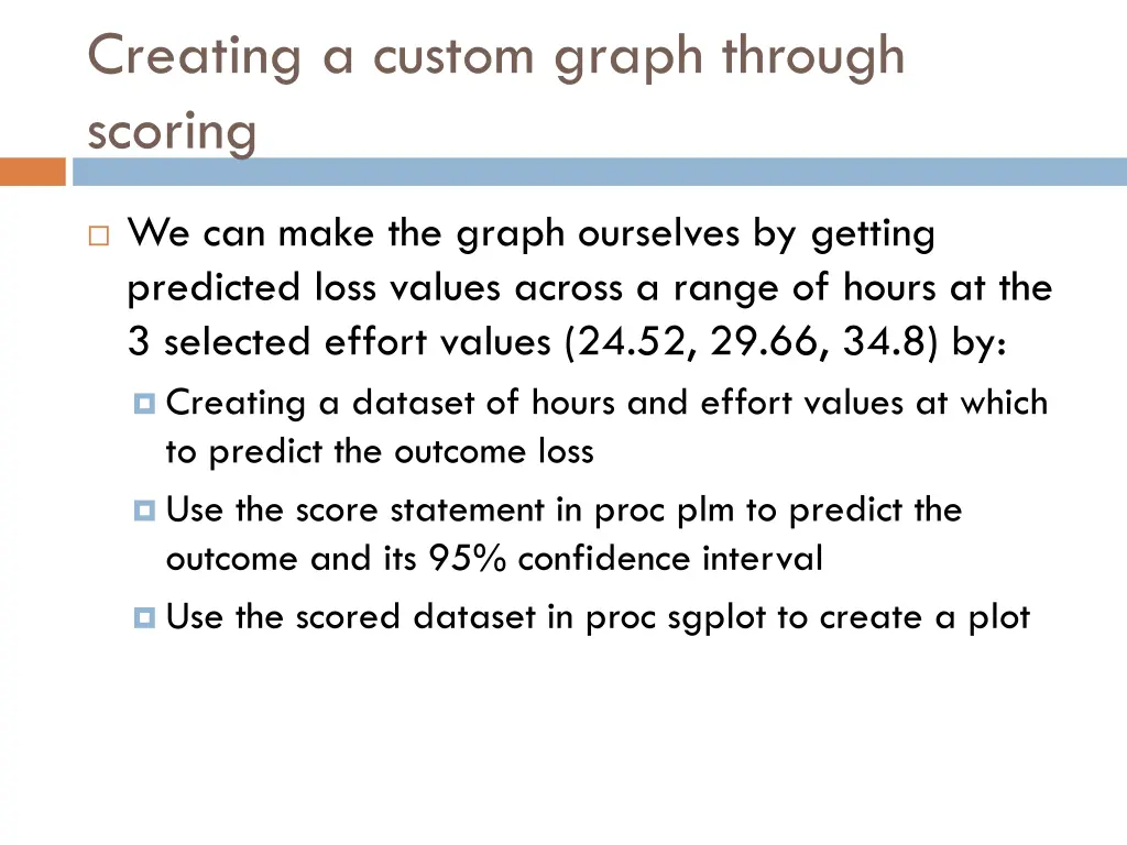 creating a custom graph through scoring