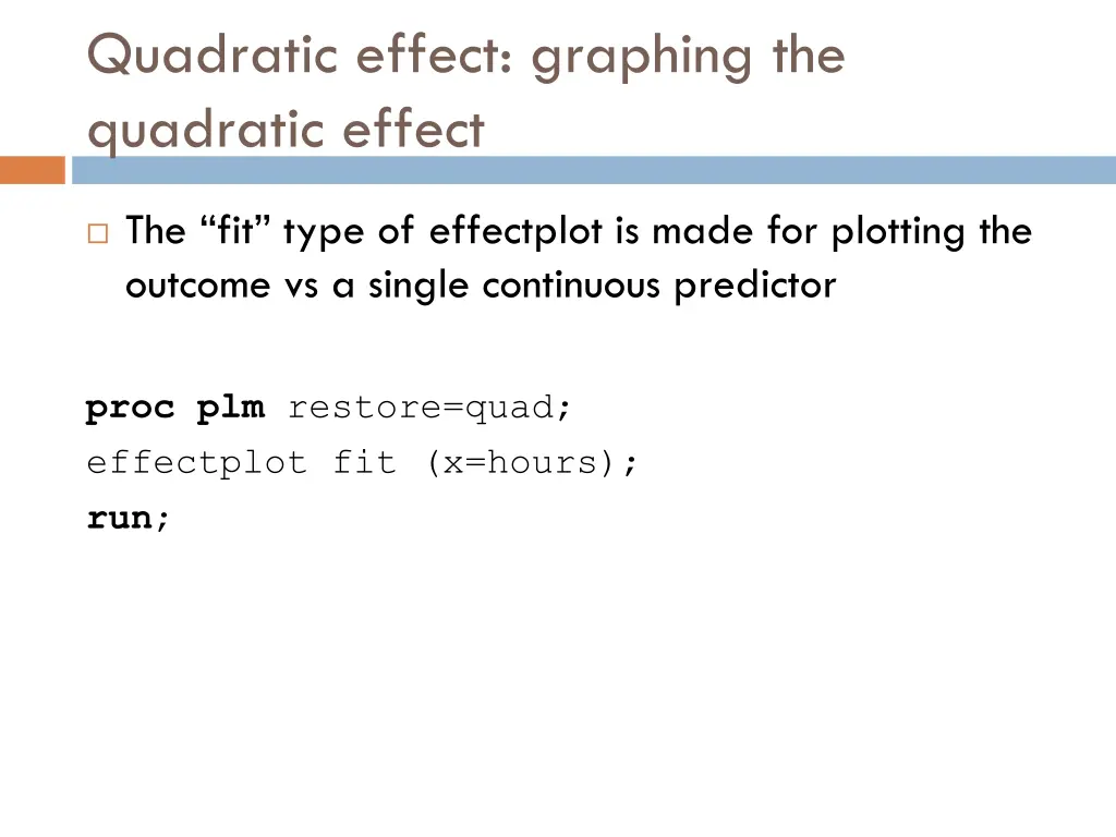 quadratic effect graphing the quadratic effect