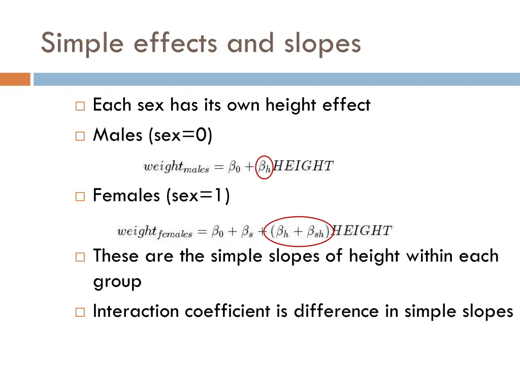 simple effects and slopes 1