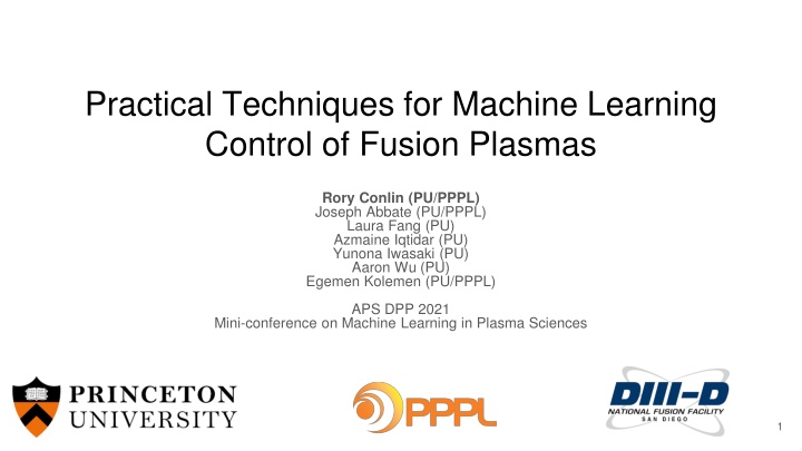 practical techniques for machine learning control