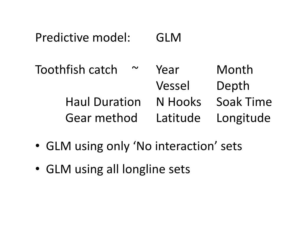 predictive model toothfish catch haul duration