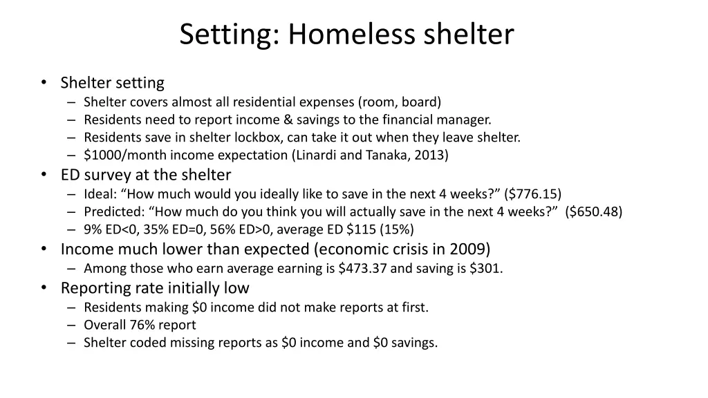 setting homeless shelter 1