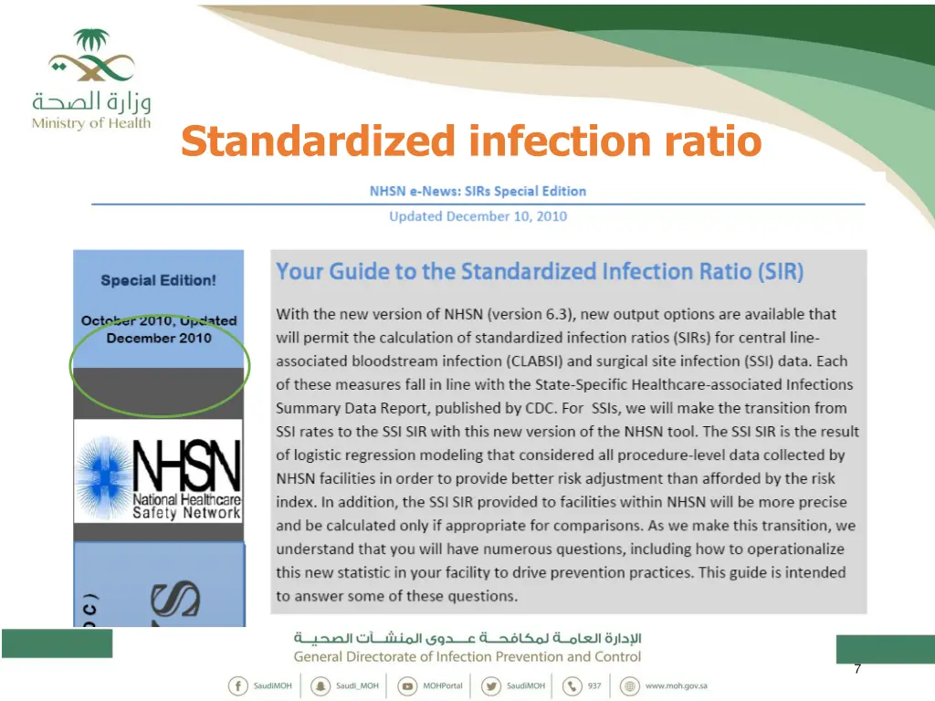 standardized infection ratio 1