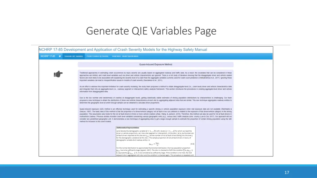 generate qie variables page