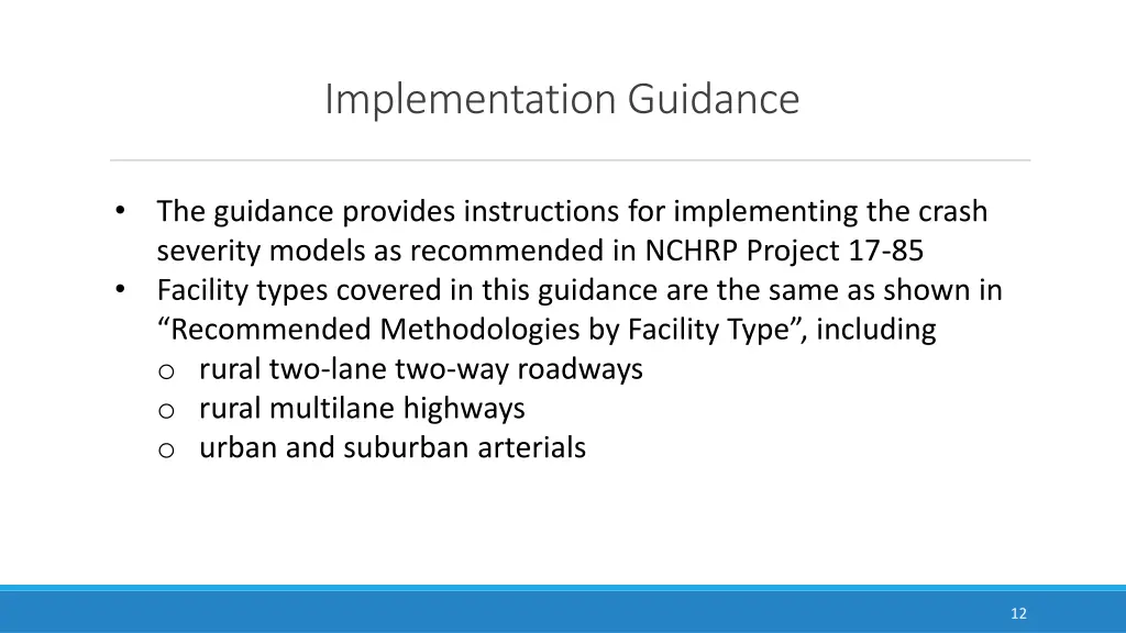 implementation guidance