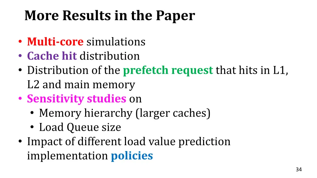 more results in the paper