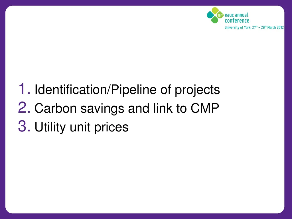 1 identification pipeline of projects 2 carbon