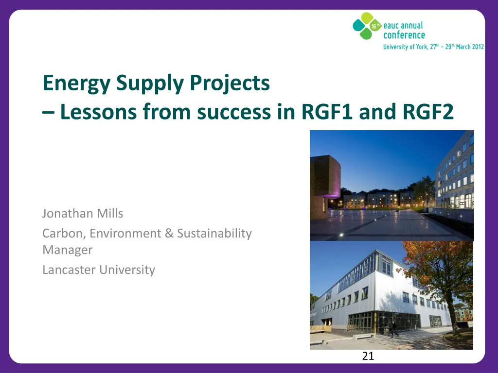 energy supply projects lessons from success