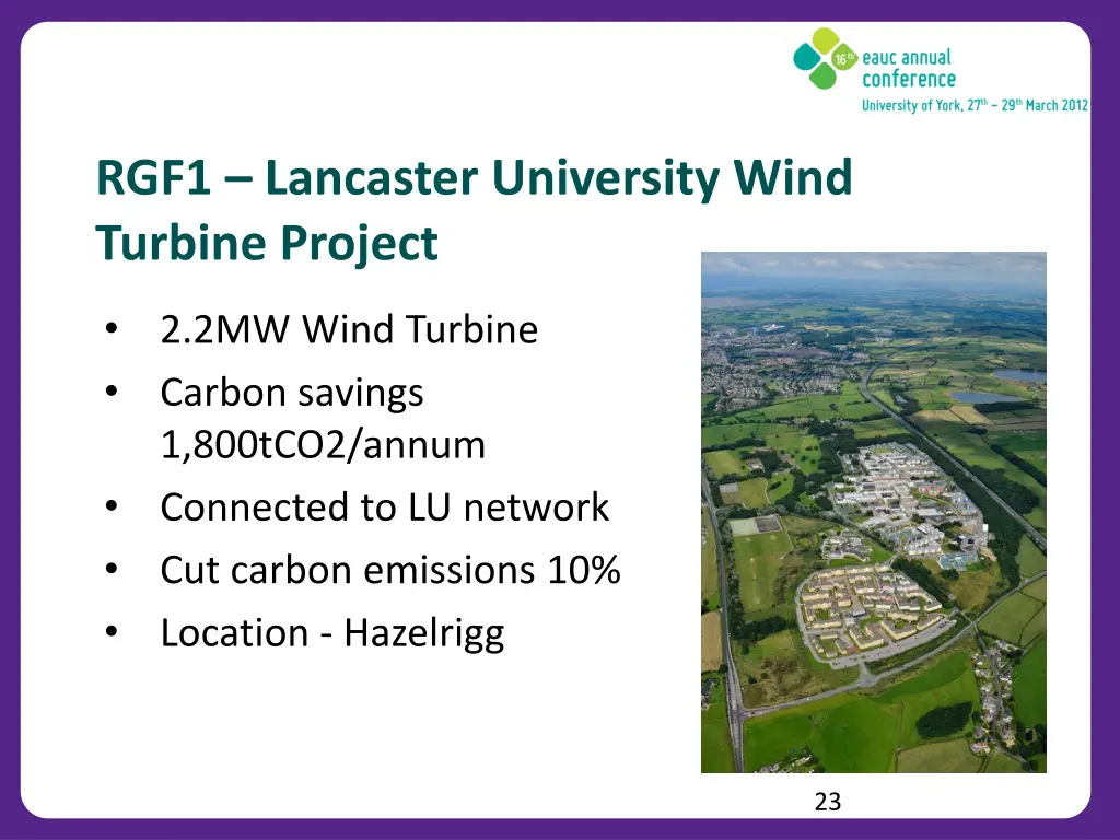 rgf1 lancaster university wind turbine project