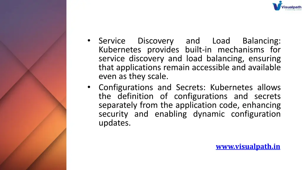 service kubernetes provides built in mechanisms