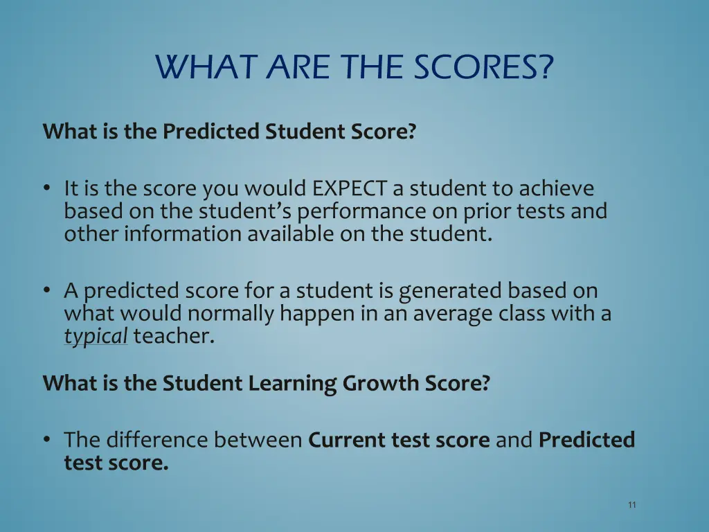 what are the scores