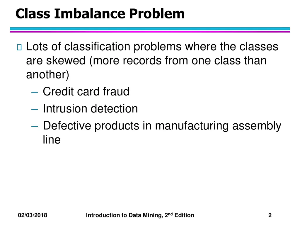 class imbalance problem