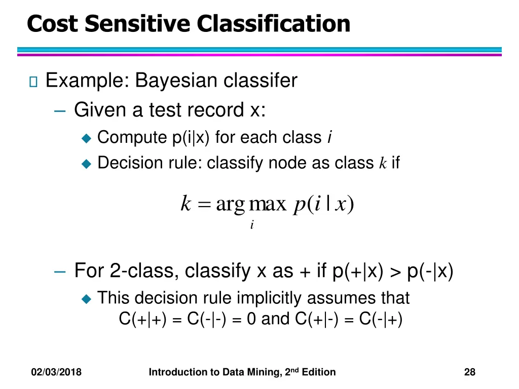 cost sensitive classification