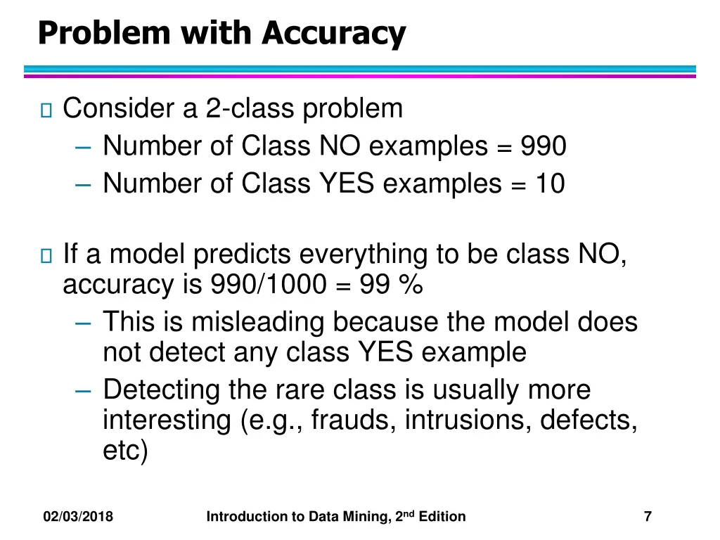 problem with accuracy 1