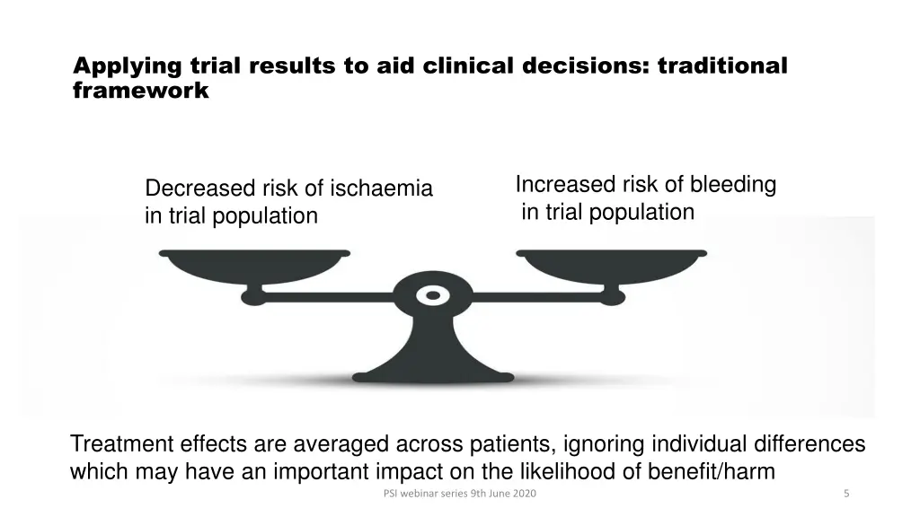 applying trial results to aid clinical decisions