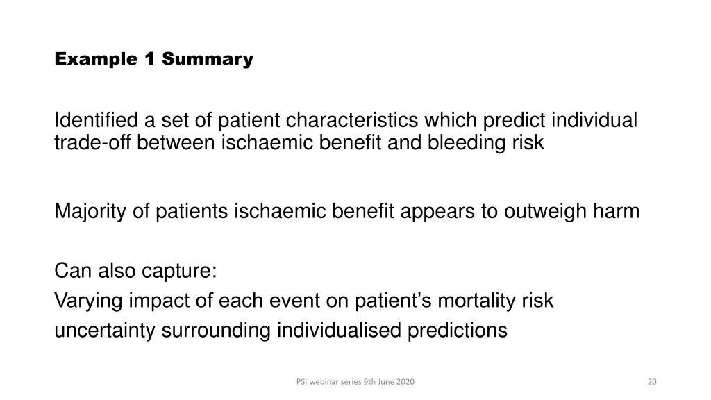 example 1 summary