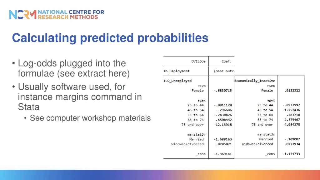 calculating predicted probabilities