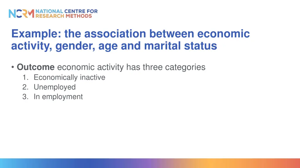 example the association between economic activity