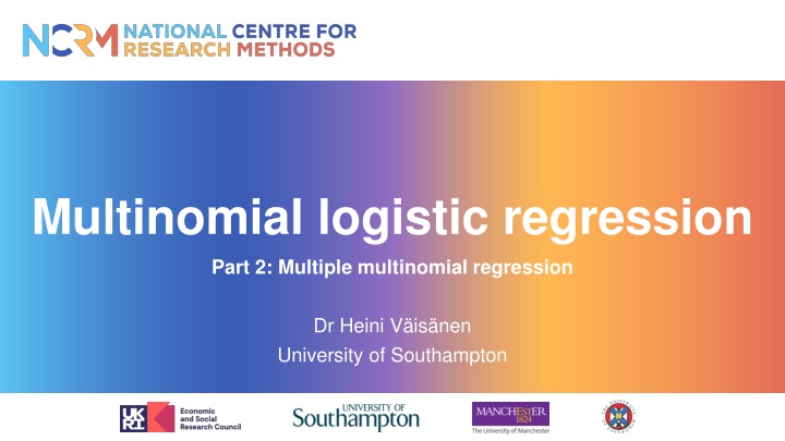 multinomial logistic regression part 2 multiple