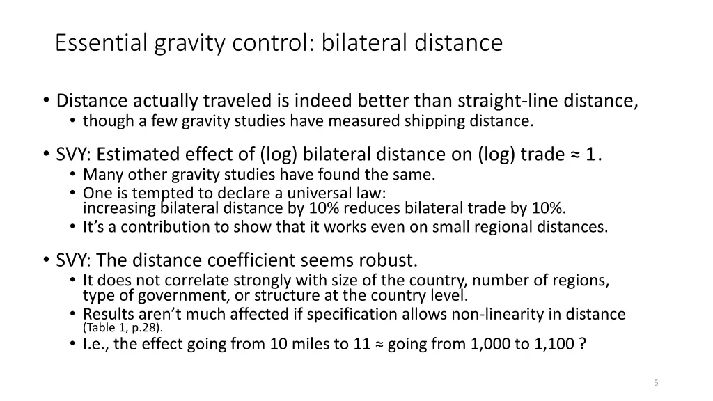 essential gravity control bilateral distance