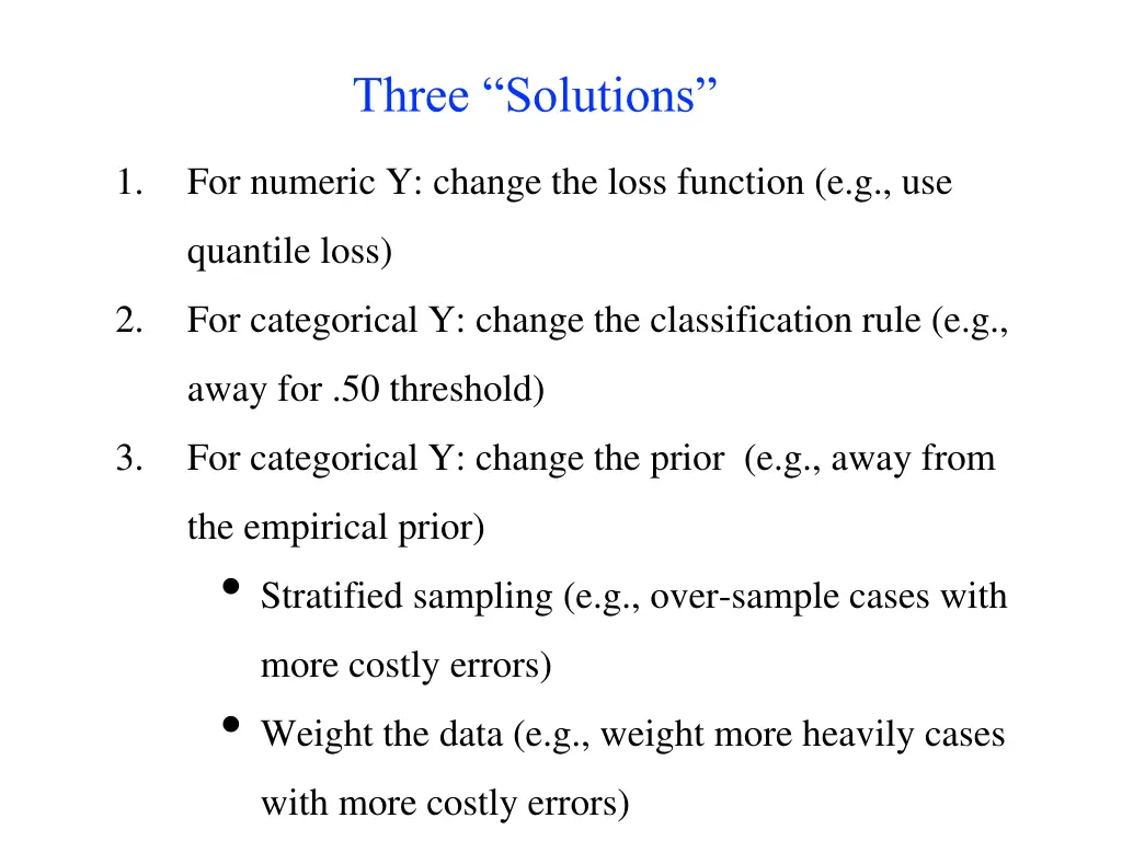 three solutions