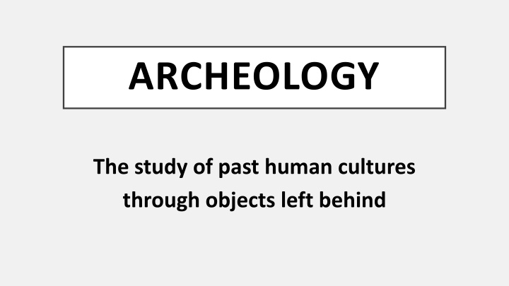 archeology