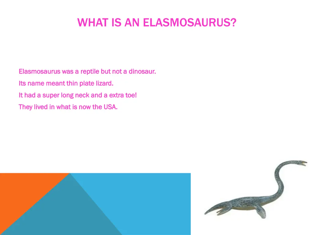 what is an elasmosaurus