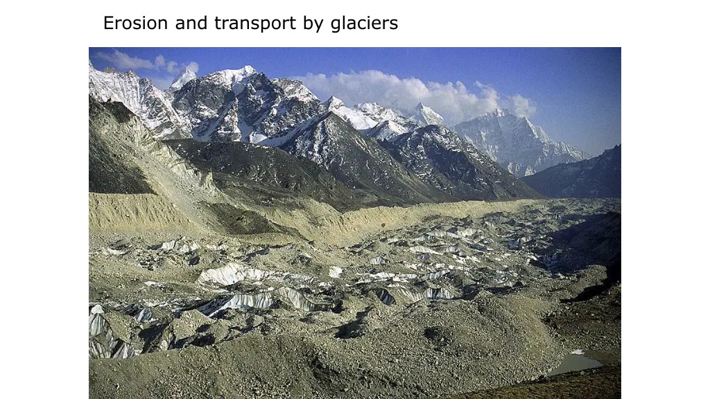 erosion and transport by glaciers