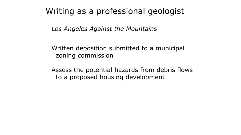 writing as a professional geologist 2