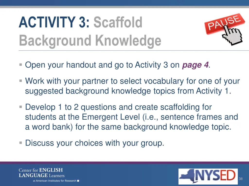 activity 3 scaffold background knowledge