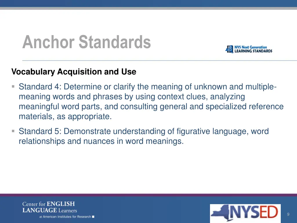 anchor standards 1