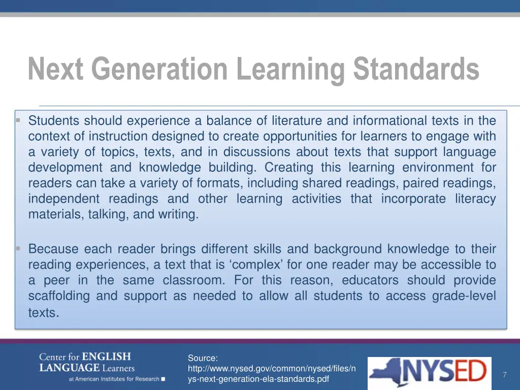 next generation learning standards