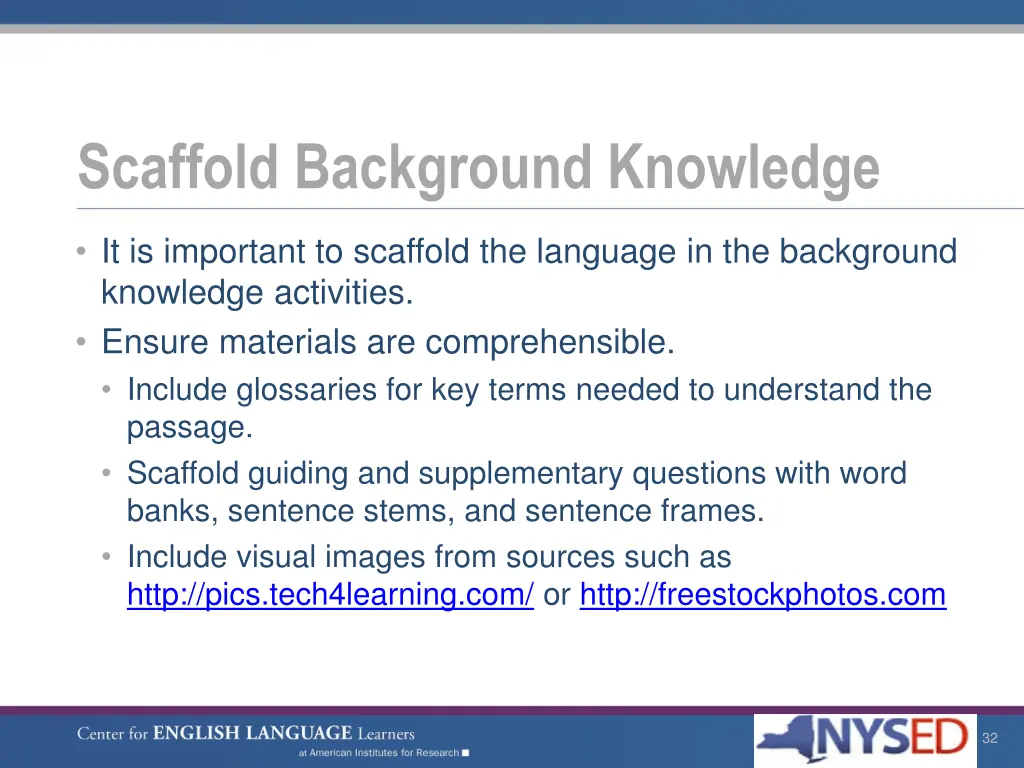 scaffold background knowledge 1