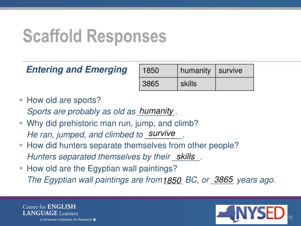 scaffold responses