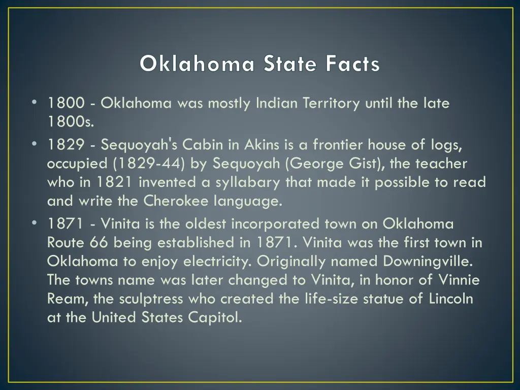 oklahoma state facts 2