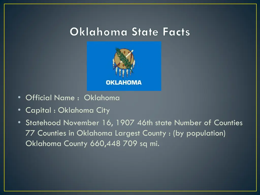 oklahoma state facts