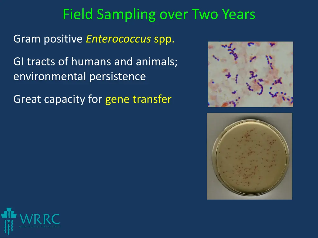 field sampling over two years