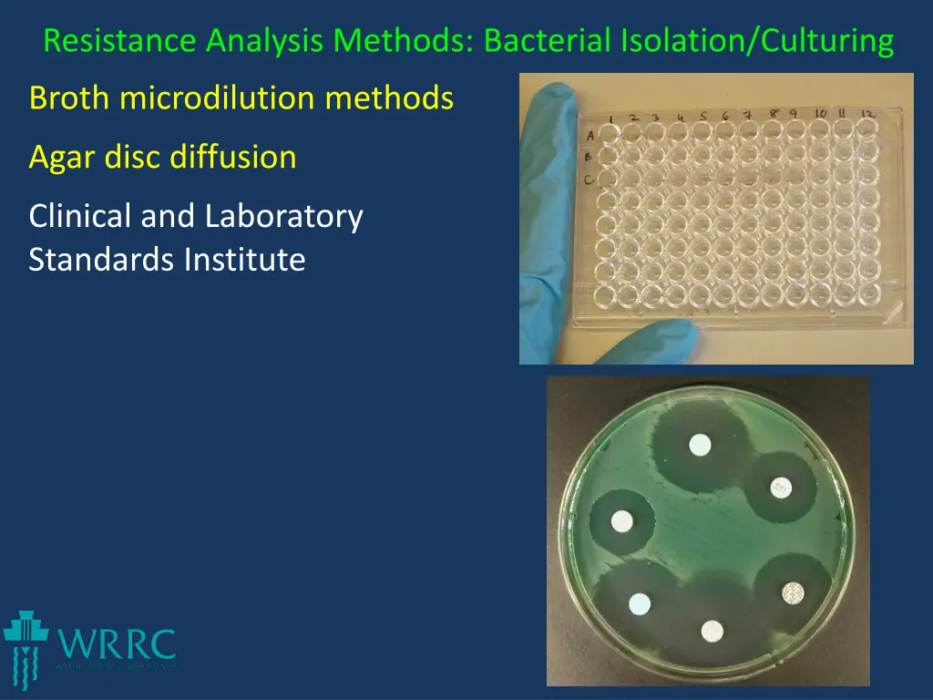 resistance analysis methods bacterial isolation