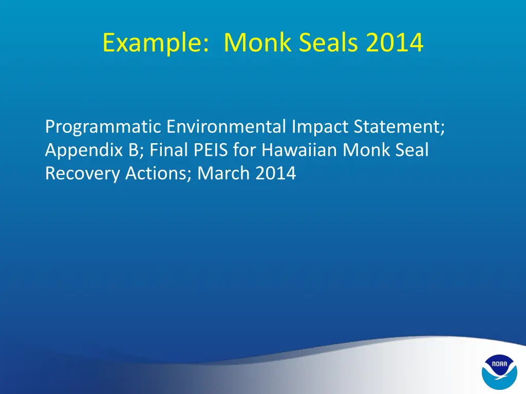 example monk seals 2014