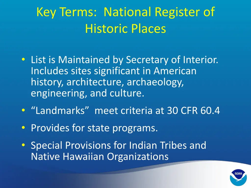 key terms national register of historic places 1