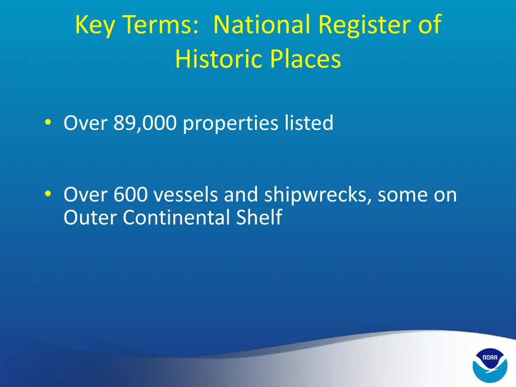 key terms national register of historic places