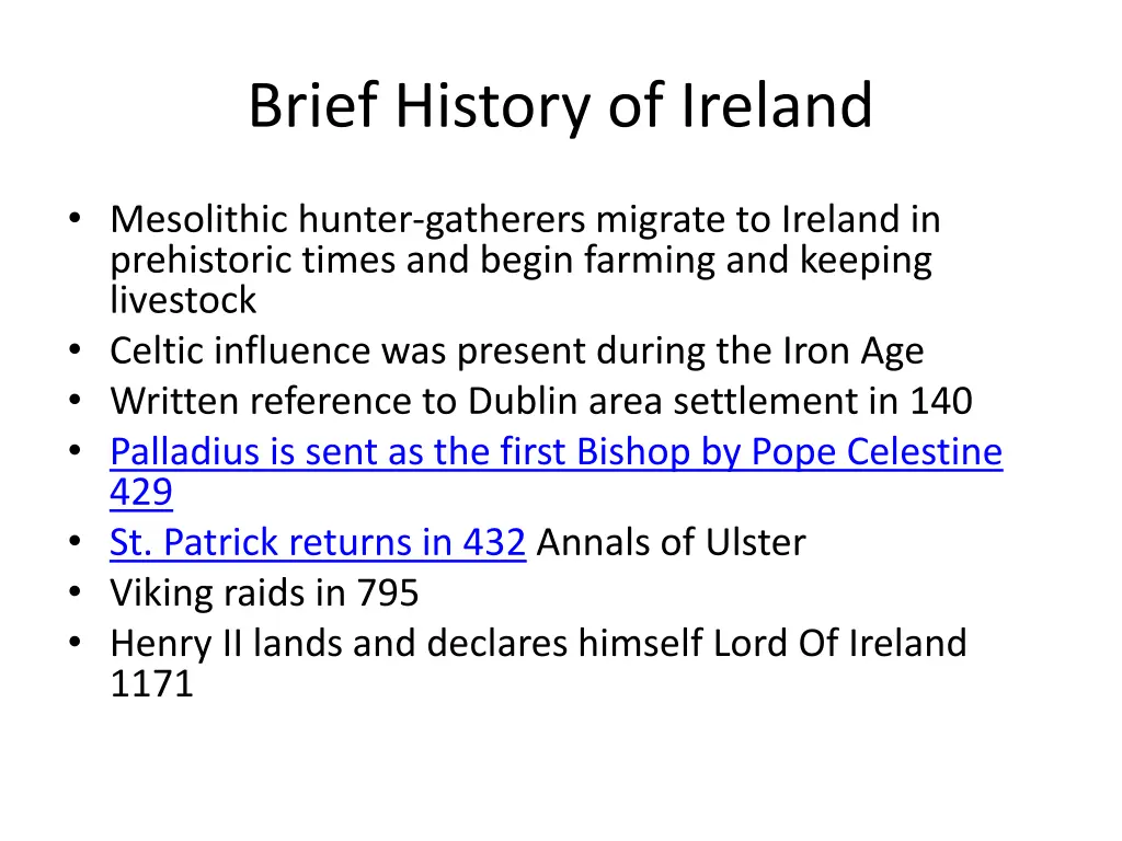 brief history of ireland