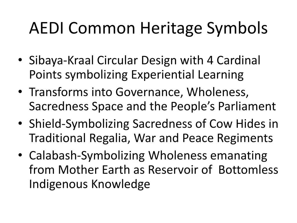 aedi common heritage symbols