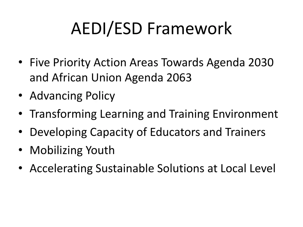 aedi esd framework