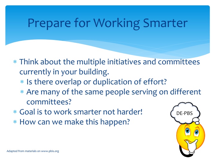 prepare for working smarter